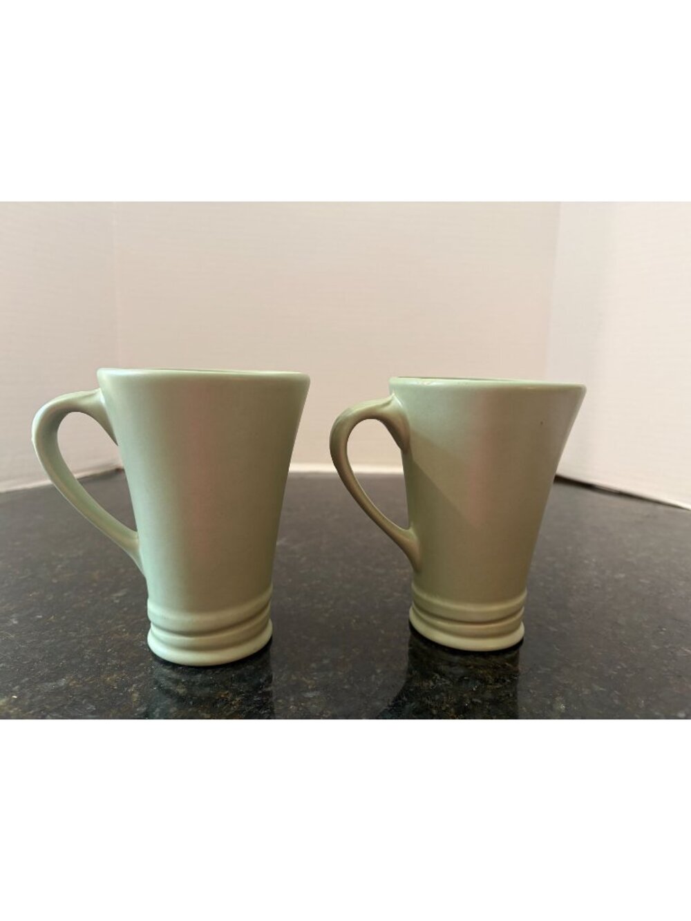 Pfaltzgraff 5" High Winterwood Green Coffee/Tea Mugs, USA, Discontinued (Qty. 2)